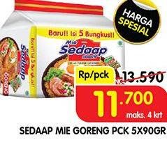 Promo Harga SEDAAP Mie Goreng Original per 5 pcs 90 gr - Superindo