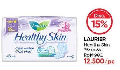 Promo Harga Laurier Healthy Skin Night Wing 35cm 6 pcs - Guardian