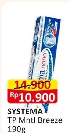 Promo Harga Systema Toothpaste Menthol Breeze 190 gr - Alfamart