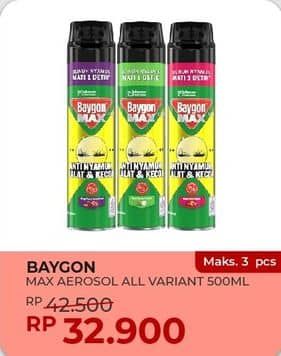 Promo Harga Baygon Max Obat Nyamuk Aerosol  All Variants 500 ml - Yogya