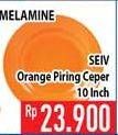 Promo Harga SEIV Piring Melamin Orange, 10 Inch  - Hypermart
