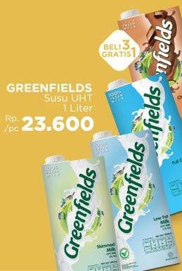 Promo Harga Greenfields UHT 1000 ml - LotteMart