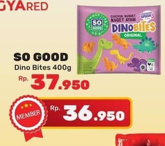 Promo Harga So Good Chicken Nugget Dinobites 400 gr - Yogya