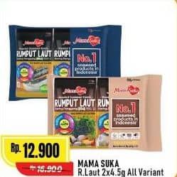 Promo Harga Mamasuka Rumput Laut Panggang All Variants per 2 bungkus 4 gr - Alfamart