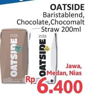 Promo Harga Oatside UHT Milk Barista Blend, Chocolate, Chocolate Malt 200 ml - Alfamidi