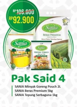 Promo Harga SANIA Minyak Goreng/Beras/Tepung Terigu  - Alfamart