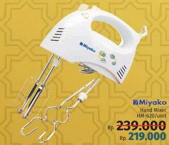 Promo Harga MIYAKO HM-620 Hand Mixer  - LotteMart