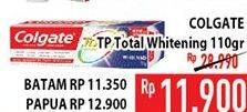 Promo Harga COLGATE Toothpaste Total Professional Whitening 110 gr - Hypermart