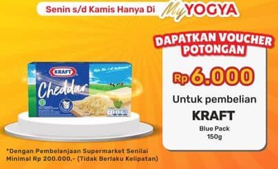 Promo Harga Kraft Cheese Cheddar 160 gr - Yogya