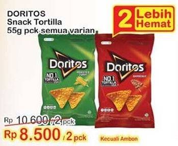 Promo Harga DORITOS Keripik All Variants per 2 pouch - Indomaret