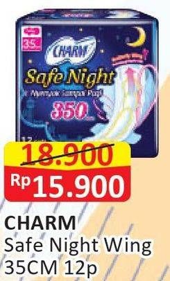 Promo Harga Charm Safe Night Wing 35cm 12 pcs - Alfamart