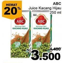 Promo Harga ABC Minuman Sari Kacang Hijau 250 ml - Giant