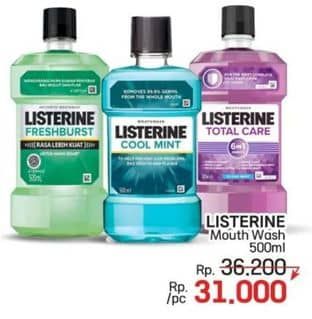 Promo Harga Listerine Mouthwash Antiseptic 500 ml - LotteMart