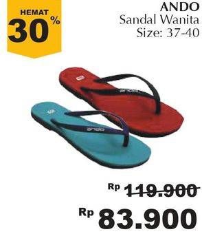 Promo Harga ANDO Sandal Jepit Wanita 37-40  - Giant