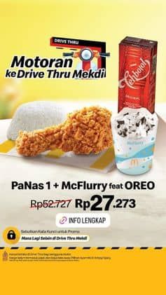 Promo Harga Motoran ke Drive Thru Mekdi  - McD