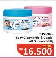 Promo Harga CUSSONS BABY Cream Mild Gentle, Soft Smooth 50 gr - Alfamidi