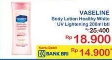 Promo Harga VASELINE Body Lotion Healthy White 200 ml - Indomaret