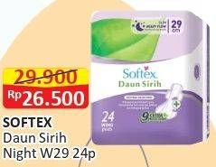 Promo Harga Softex Daun Sirih 29cm 24 pcs - Alfamart