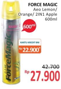Promo Harga FORCE MAGIC Insektisida Spray Lemon, Orange, Green Apple 600 ml - Alfamidi