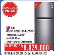 Promo Harga LG GN-B422SQCL | Kulkas 2 Pintu  - Hypermart