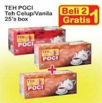 Promo Harga Cap Poci Teh Celup Vanilla, Black Tea 25 pcs - Indomaret
