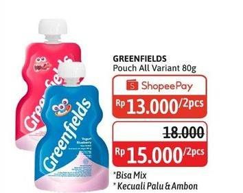 Promo Harga Greenfields Yogurt Squeeze All Variants 80 gr - Alfamidi