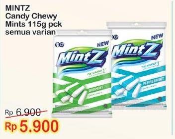 Promo Harga MINTZ Candy Chewy Mint All Variants 115 gr - Indomaret