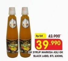 Promo Harga GK Syrup Markisa Asli Black Label 630 ml - Superindo