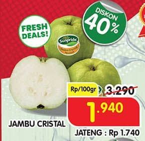 Promo Harga Sunpride Jambu Crystal per 100 gr - Superindo