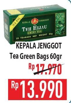 Promo Harga Kepala Djenggot Teh Celup Green Tea Premium 60 gr - Hypermart