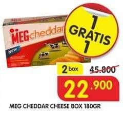 Promo Harga MEG Cheddar Cheese per 2 box 180 gr - Superindo