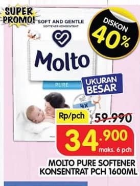 Promo Harga Molto Softener Ultra Pure 1600 ml - Superindo