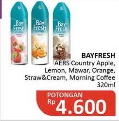 Promo Harga BAYFRESH Air Freshener Country Apple, Lemon, Mawar, Morning Coffee, Orange, Strawberry Cream 320 ml - Alfamidi