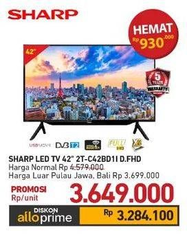 Promo Harga Sharp 2T-C42BD1i | LED TV 42"  - Carrefour