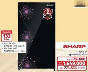 Promo Harga SHARP SJ-X167MG-DP/DB  - Lotte Grosir