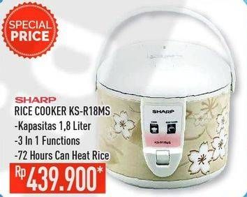 Promo Harga SHARP KS-R18MS | Rice Cooker 1.8ltr  - Hypermart