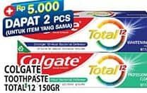 Promo Harga Colgate Toothpaste Total 150 gr - Hypermart