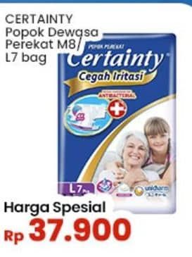 Promo Harga Certainty Adult Diapers M8, L7 7 pcs - Indomaret