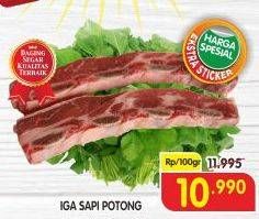 Promo Harga Iga Sapi Potong per 100 gr - Superindo