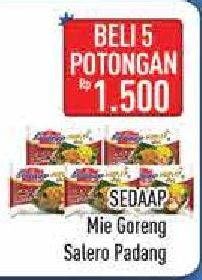 Promo Harga SEDAAP Mie Goreng Salero Padang per 5 pcs - Hypermart