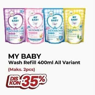 Promo Harga My Baby Hair & Body Wash All Variants 400 ml - Yogya