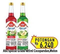 Promo Harga ABC Syrup Special Grade Coco Pandan, Melon 485 ml - Hypermart