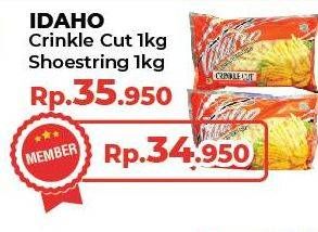 Promo Harga Idaho French Fries Crinkle Cut, Shoestring 1000 gr - Yogya