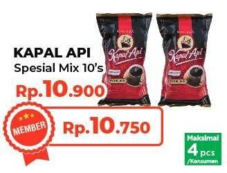 Promo Harga Kapal Api Kopi Bubuk Special Mix per 10 sachet 25 gr - Yogya