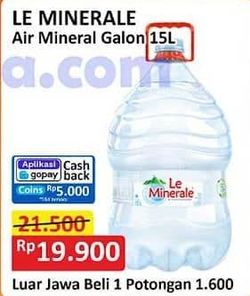 Promo Harga Le Minerale Air Mineral 15000 ml - Alfamart