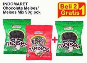 Promo Harga INDOMARET Meises Mix, Chocolate per 2 pcs 90 gr - Indomaret