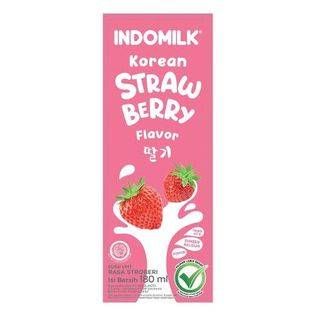 Promo Harga Indomilk Korean Series Korean Strawberry 180 ml - Alfamart