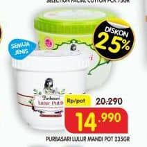 Promo Harga Purbasari Lulur Mandi All Variants 235 gr - Superindo