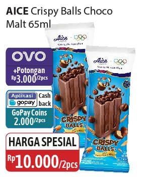 Promo Harga Aice Ice Cream Crispy Balls 65 gr - Alfamidi