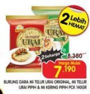 Promo Harga Burung Dara Mie Urai Pipih, Original 140 gr - Superindo